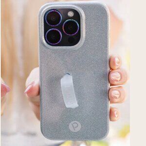 NWT Loopy PLATINUM SPARKLE iPhone 15 Pro Max Phone Case - Righty